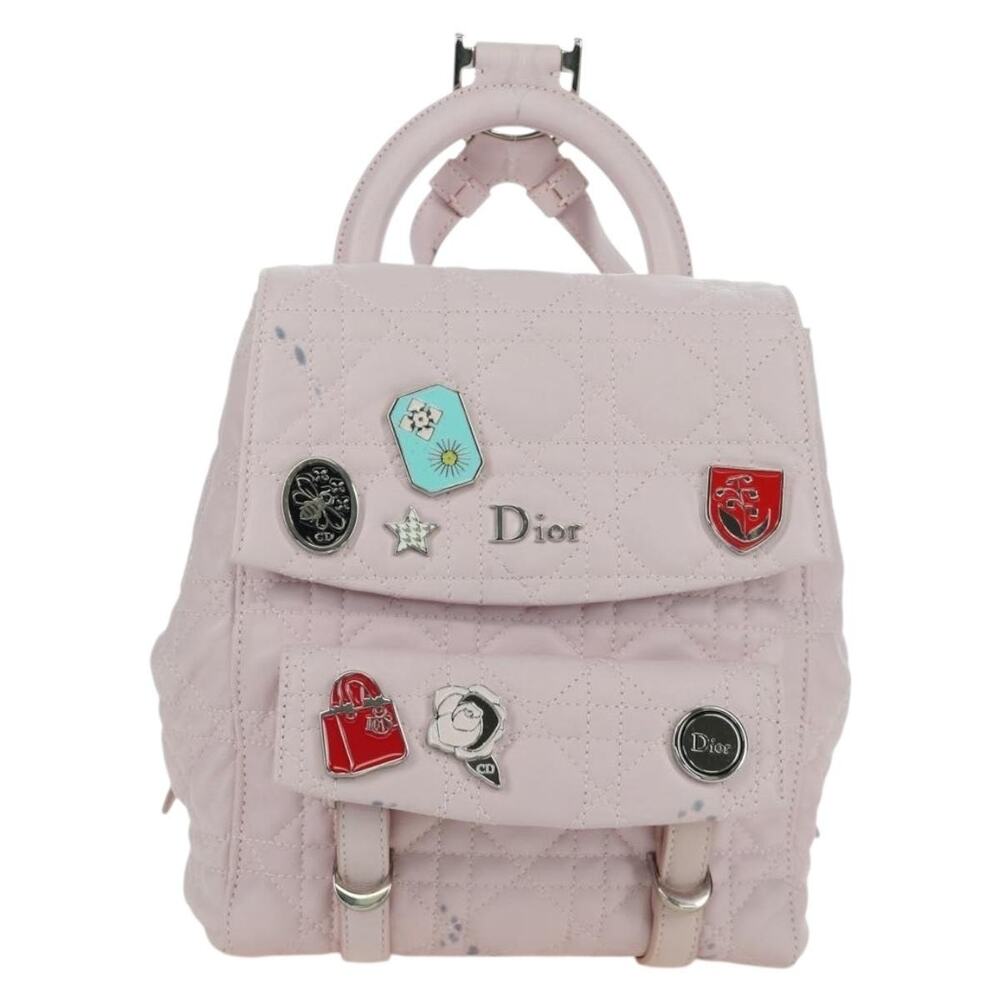 Dior Cannage Lambskin Stardust Small Backpack Pink